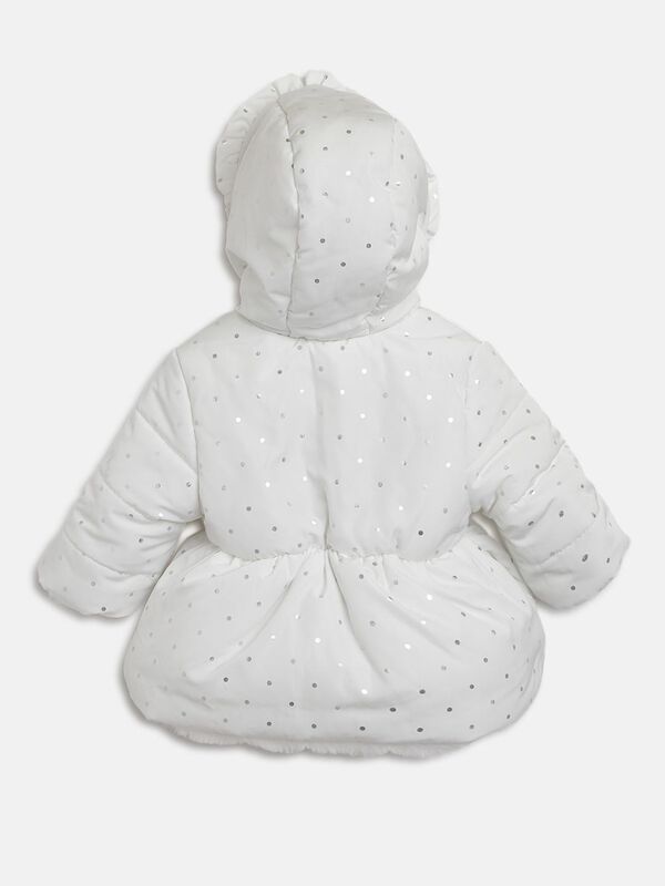 White Padded Jacket -Reversible image number 3